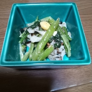 小松菜とひじきとコーンのサラダ